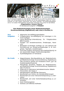 „Organisation, Innerer Dienst“ im Bundesrechnungshof in Potsdam