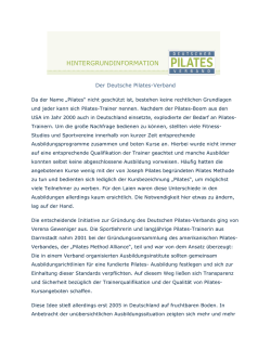 Infos - Deutscher Pilates Verband