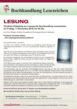 Infos - Buchhandlung Lesezeichen
