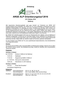 ARGE ALP Orientierungslauf 2016