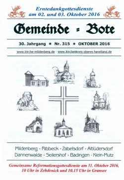 Oktober - Kirchengemeinde Mildenberg