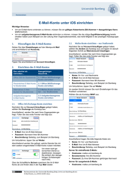 E-Mail-Konto unter iOS einrichten