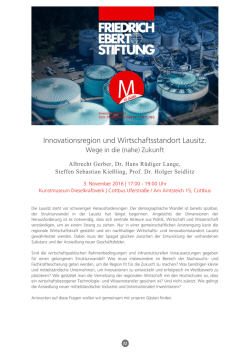 Innovationsregion und Wirtschaftsstandort Lausitz.