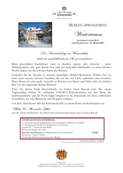 Wintertraum - Hotel Historische Schlossmühle im Hunsrück