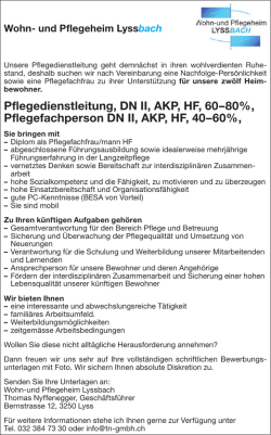 Pflegedienstleitung, DN II, AKP, HF, 60–80