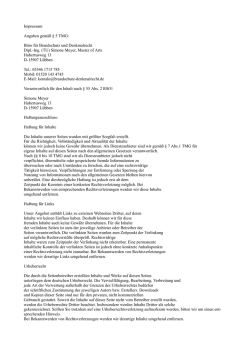 Impressum  - B&uuml;ro f&uuml;r Brandschutz und Denkmalrecht