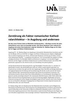 Meldung als pdf - Pressestelle der Universität Augsburg