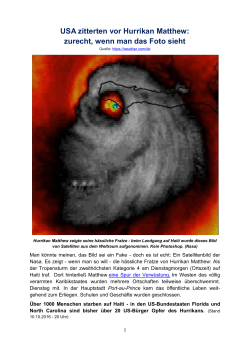 USA zitterten vor Hurrikan Matthew: zurecht