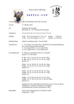 Ausschreibung Neptun Cup 2016