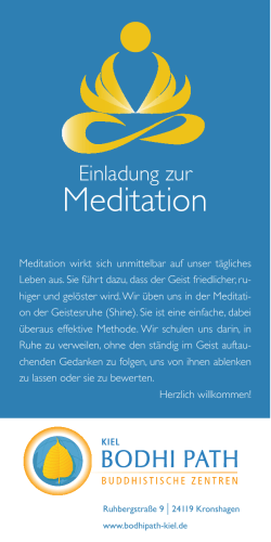 Meditation - Bodhi Path Kiel