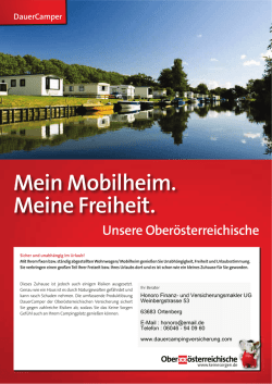Infoflyer - Dauercamping Versicherung