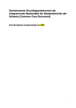 Grundlagendokument f&uuml;r UNO-Staatenberichte