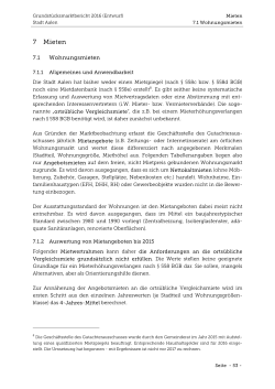Auszug Wohnungsmieten
