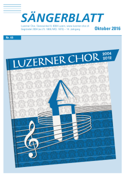 Okt. 2016 - Luzerner Chor