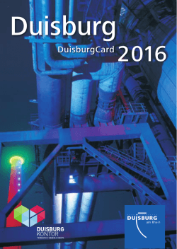 Duisburg Card 2016 - Duisburger Verkehrsgesellschaft AG
