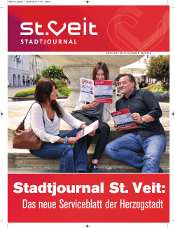 Stadtjournal St. VeitAusgabe 6/2016