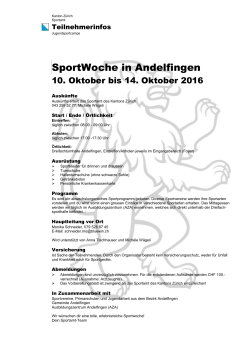 Teilnehmerinfos Andelfingen - Sportamt
