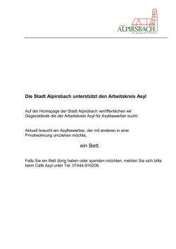 ein Bett. - Alpirsbach