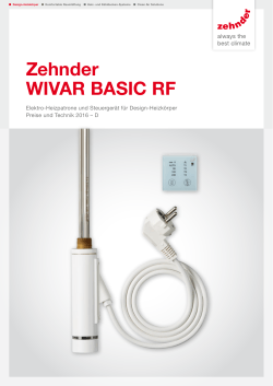 Zehnder WIVAR BASIC RF
