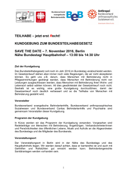 Save the Date 07.11.2016 - Bundesverband evangelische