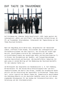 DVF tagte in Travem&uuml;nde