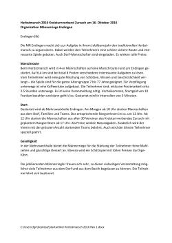 Herbstmarsch 2016 Kreisturnverband Zurzach am 16. Oktober 2016