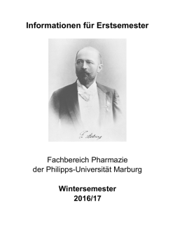 Informationen f&uuml;r Erstsemester