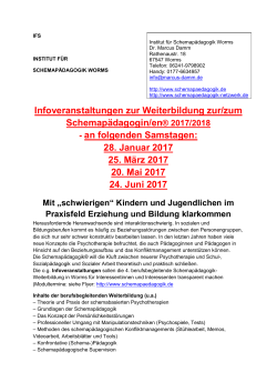 Infoveranstaltungen zur 4. WB zum