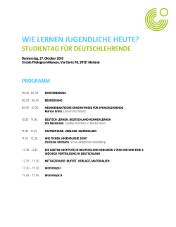 Programm - Goethe