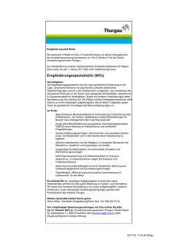 Eingliederungsspezialist/in (90%)