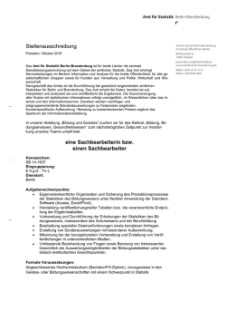 eine Sachbearbeiterin bzw. einen Sachbearbeiter