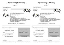 Sponsoring Erklärung Sponsoring Erklärung - Werner-von