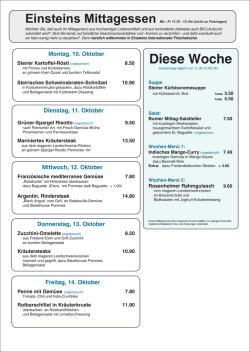 Diese Woche - Cafe Einstein