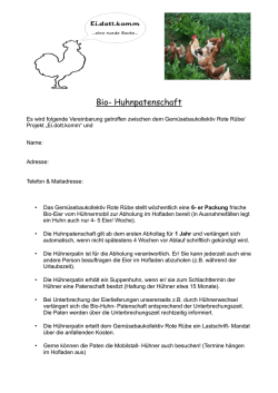 Huhnpatenschaft - Kommune Niederkaufungen