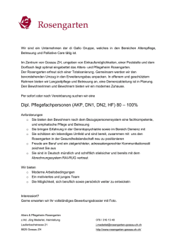 Dipl. Pflegefachpersonen (AKP, DN1, DN2, HF)