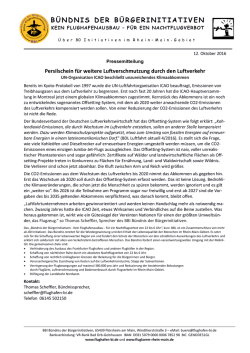 ICAO beschlie&szlig;t unzureichendes Klimaabkommen