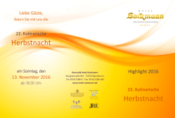 Highlight 2016 22. kulinarische Herbstnacht