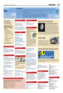 Schliern/Köniz - Kirchgemeinde Köniz