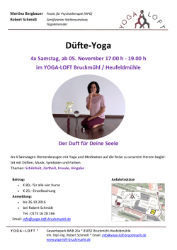 D&uuml;fte-Yoga - Yoga Loft Bruckm&uuml;hl