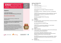 Programm - evs - ErgotherapeutInnen Verband Schweiz