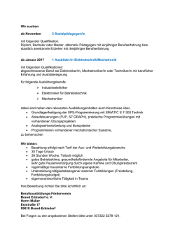 Wir suchen - Berufsausbildungs-Förderverein Brand