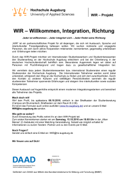WIR – Willkommen, Integration, Richtung