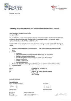 Infoabend Scoula Sportiva Champf&egrave;r