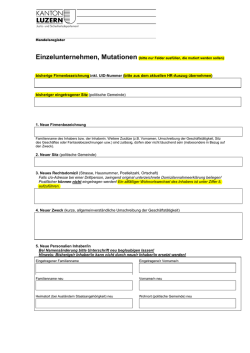 Anmeldung für Mutationen/Domiziländerungen