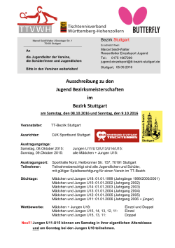 Ausschreibung BZM - DJK Sportbund Stuttgart
