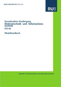 Modulhandbuch - Fakultät für Elektrotechnik und Informationstechnik