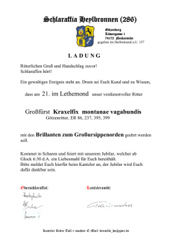 Ehrungen - Schlaraffia Haidelberga