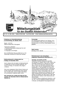 Mitteilungsblatt Nr. 31 - 14.10. - in der Stadt Oberndorf am Neckar