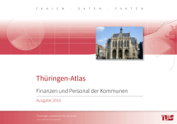 Thüringen-Atlas: Finanzen und Personal der Kommunen