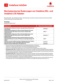 InfoDok 129: Wechselpreise bei &Auml;nderungen von Vodafone DSL